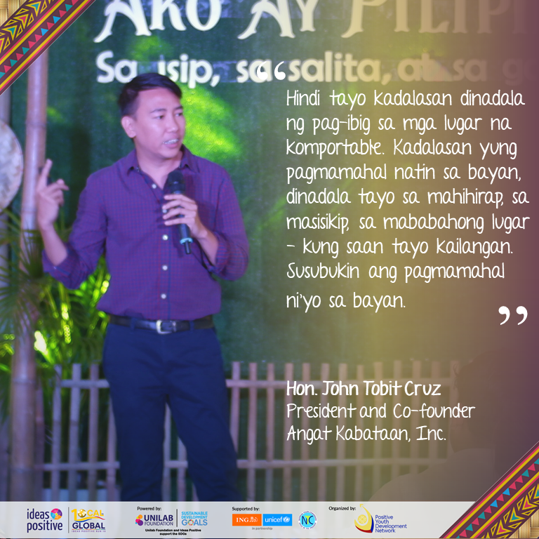 ideaspositive's tweet photo. Flashback Friday: Balikan natin ang mga tumatak na salita ni Sir Tobit Cruz sa pagbabahagi ng kanyang kwento ng pagmamahal sa bayan. Payo niya sa mga kabataan ay huwag sukuan ang pagmamahal sa bayan.
#IdeasPositiveRun10 #healthierPH #NgayonNa https://t.co/jpmVeAWpz2