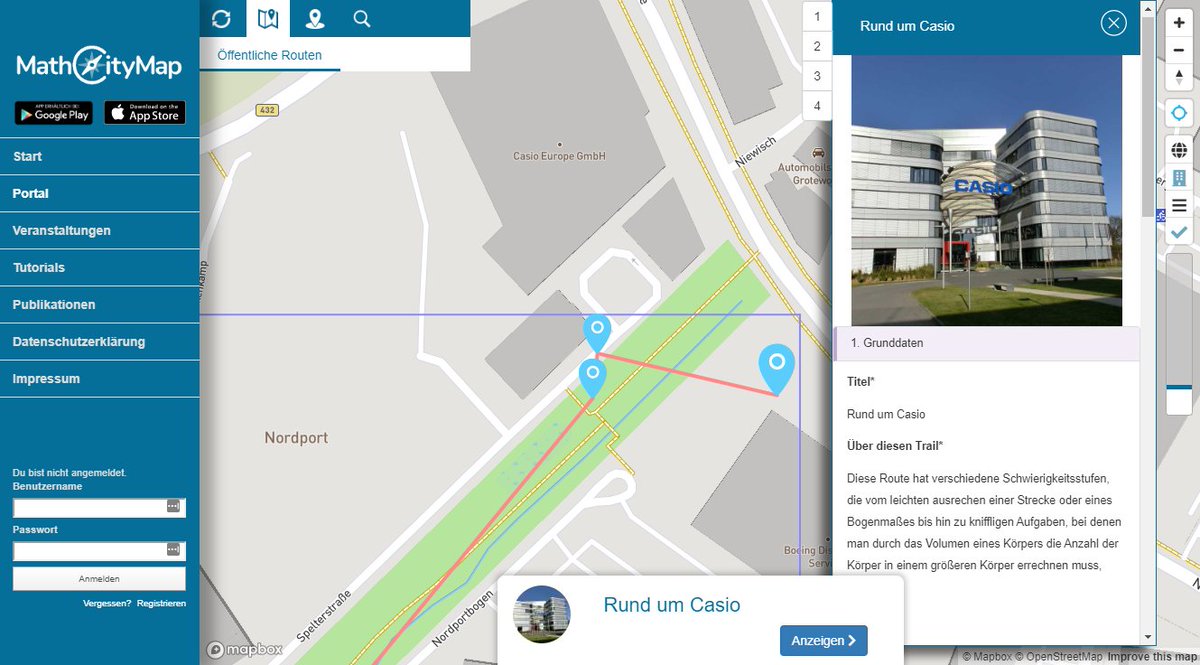 CasioSchulR's tweet image. Schon mitbekommen? Es gibt jetzt auch einen #Mathtrail "Rund um Casio" hier bei uns in #Norderstedt. Danke an unsere Schülerpraktikanten im Educational Team, Niklas und Phillip, für die Erstellung und an @mathcitymap für die Unterstützung.
mathcitymap.eu/de/portal/?vie…