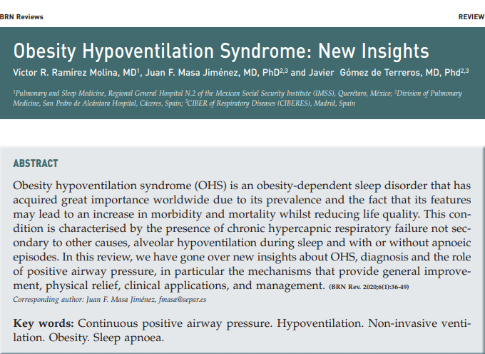 BrnReviews's tweet photo. 📢"Obesity Hypoventilation Syndrome: New Insights" by Victor R. Ramirez, Juan F. Masa and Javier Gómez de Terreros

👉Download for FREE: https://t.co/r8XW5sfAAK

✅ https://t.co/O7F7DkHxd5

#obesity #ohs #hypoventilation #respiratoryresearch #sleepapnoea #NoninvasiveVentilation https://t.co/ef1JgGQHE6