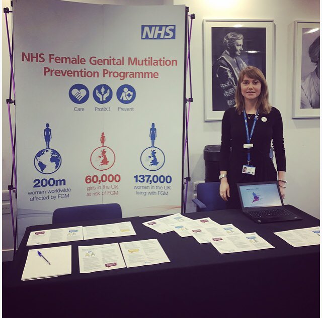 LorrenStainton's tweet photo. Really excited to talk to clinicians at RCOG about the new FGM support clinics #nfgmsc #endfgm #fgmquestions ⁦@NHSsafeguarding⁩ ⁦@NHSEnglandLDN⁩ ⁦@RCObsGyn⁩ https://t.co/ygeGmw6Qkk