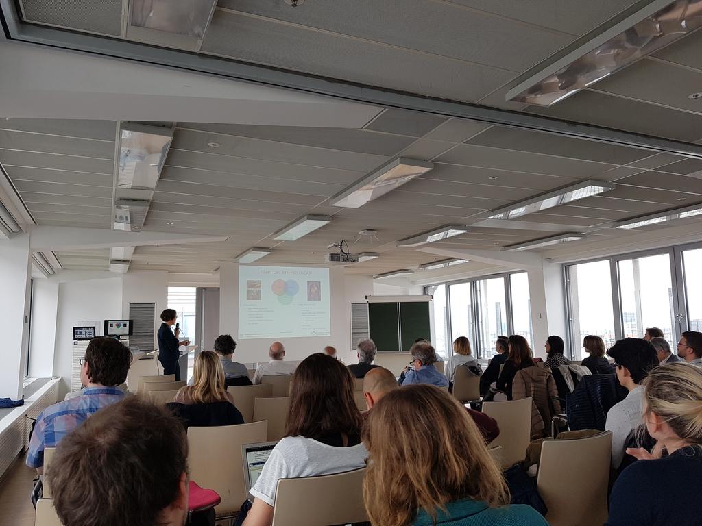 Very interesting talk by Prof. <a href="/ElisabethBrouw3/">Elisabeth Brouwer</a> on #PET/CT #imaging in large #vessel #vasculitis from <a href="/umcg/">UMCG</a>