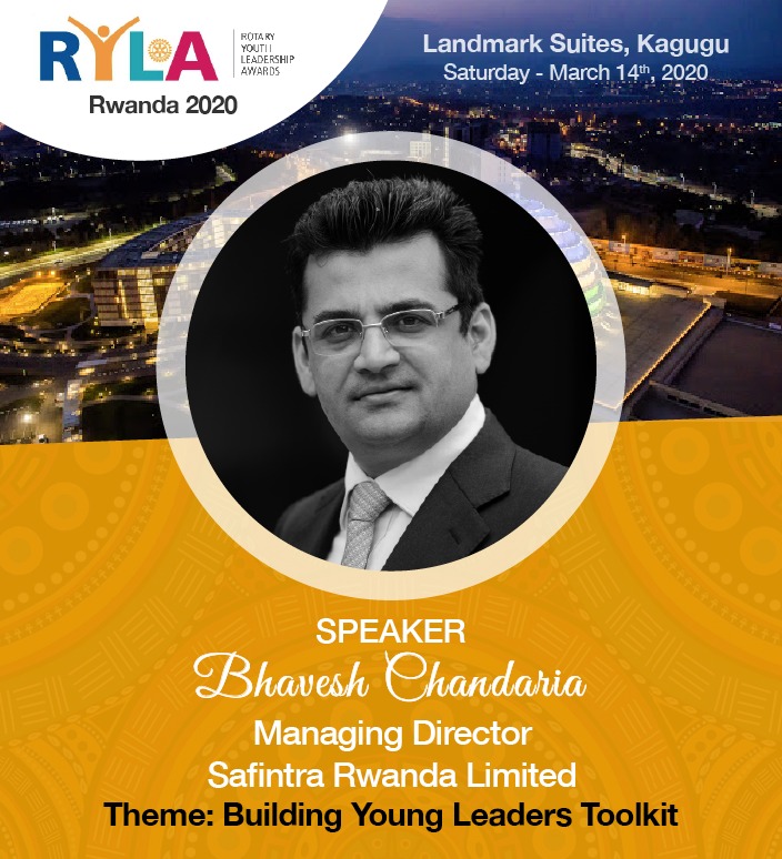kamarizain's tweet photo. Bhavesh Chandaria - the MD of @safintrarwanda will also speak at #RYLARwanda2020 next weekend. He is an engaging speaker at Global conference and certified coach @ Next Phase leadership.
Register to attend here. @RYLA_Rwanda 
https://t.co/htpycGz62o https://t.co/x0sxT7zIYP