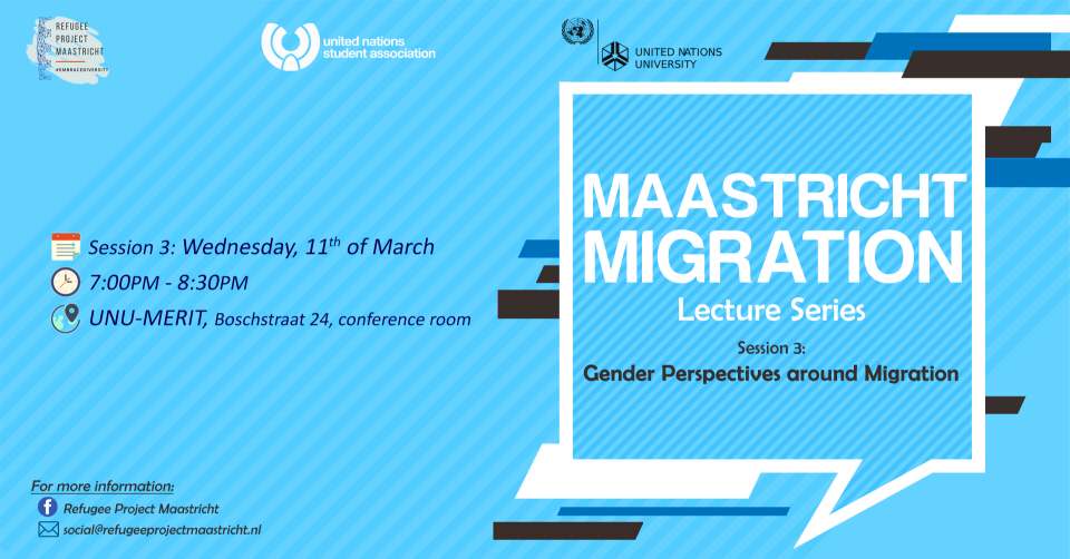 United Nations University - MERIT (@unumerit) on Twitter photo Join us for the 3rd instalment of the Maastricht Migration Lecture Series👩🏫 which will be delivered by Dr <a href="/OrtrunMerkle/">Ortrun Merkle</a>. In the week #IWD2020 she will take a look at how sex, gender, gender identity & sexual orientation shape every stage of the #migration experience.
#UNU4SDG5 Join us for the 3rd instalment of the Maastricht Migration Lecture Series👩🏫 which will be delivered by Dr <a href="/OrtrunMerkle/">Ortrun Merkle</a>. In the week #IWD2020 she will take a look at how sex, gender, gender identity & sexual orientation shape every stage of the #migration experience.
#UNU4SDG5