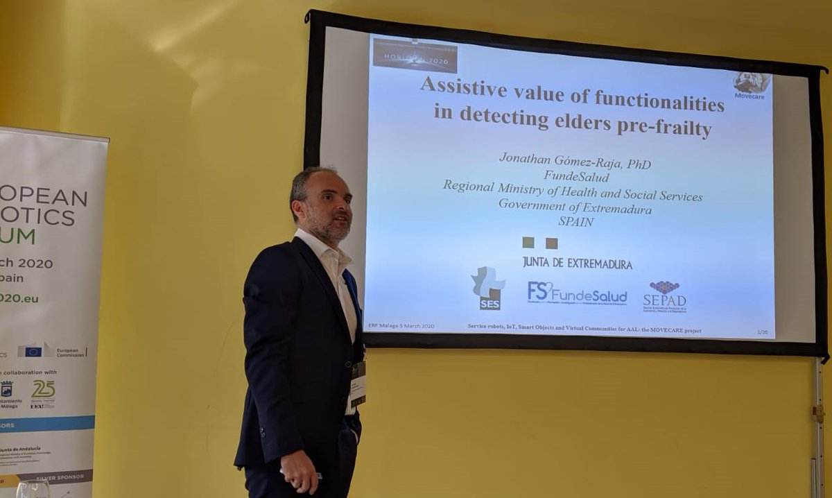 JGomezraja's tweet photo. #Extremadura was presenting at the @SPARC_EU #ERF2020 regarding final outputs in the @movecareproject pilot. Now we are going to make policy reccomendations on the use of this technology in assisting elder people in Europe @AALProgramme  .@Fundesalud_Ex .@JuntaEx_Sanidad https://t.co/SkQBkaZHrO