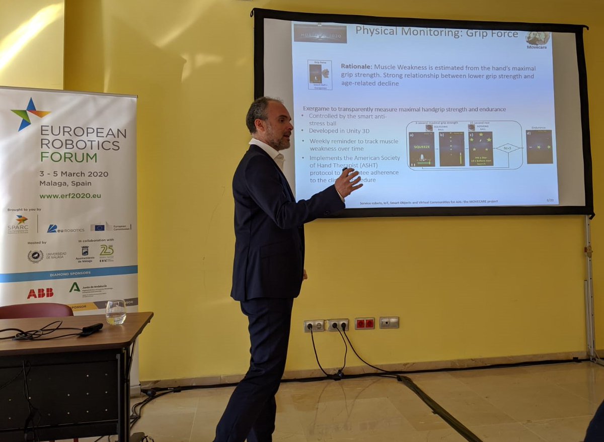 #Extremadura was presenting at the <a href="/SPARC_EU/">SPARC Europe</a> #ERF2020 regarding final outputs in the <a href="/movecareproject/">movecare</a> pilot. Now we are going to make policy reccomendations on the use of this technology in assisting elder people in Europe @AALProgramme  .<a href="/Fundesalud_Ex/">FundeSalud</a> .@JuntaEx_Sanidad