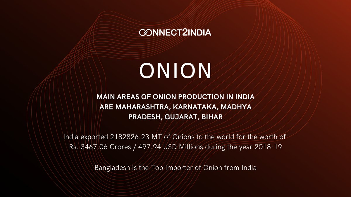 INDIAN ONION IS OPEN FOR EXPORT FROM 15TH MARCH.
Arrange your Trade Order From here --> connect2india.com/export/arrange…
For more follow -- instagram.com/connect2india/

#exporters #export #importers #overseas #ukbusiness #logistics #usa #uk #exportimport #exporters #FridayThoughts #NoBank