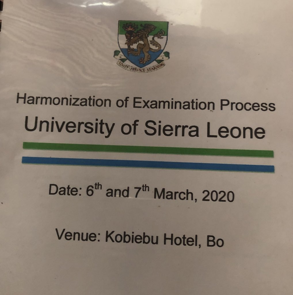 The 3 constituent colleges of the University of #SierraLeone meet to harmonize examination processes to minimize conflicting standards and procedures
