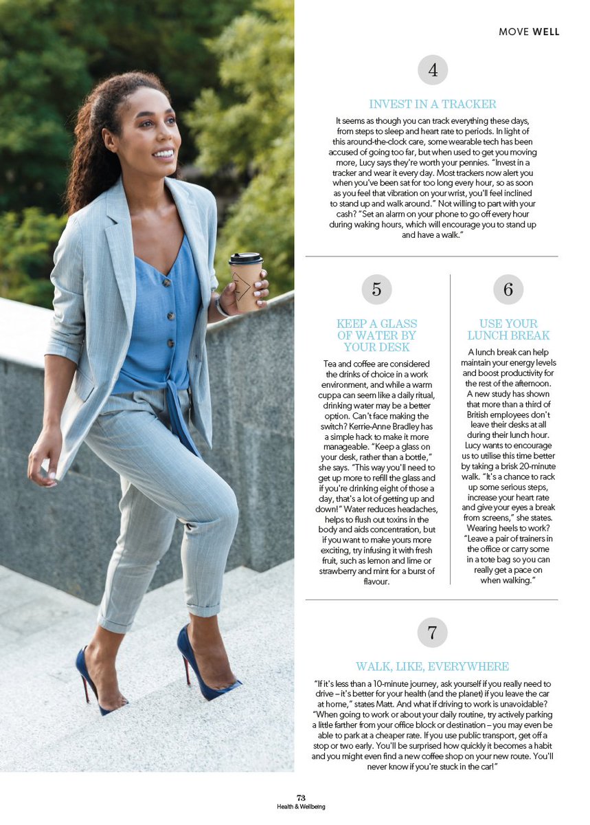 7 ways to move more in @h_wmag with expert tips from <a href="/DeskPilates/">Pilates At Your Desk (PAYD)</a>