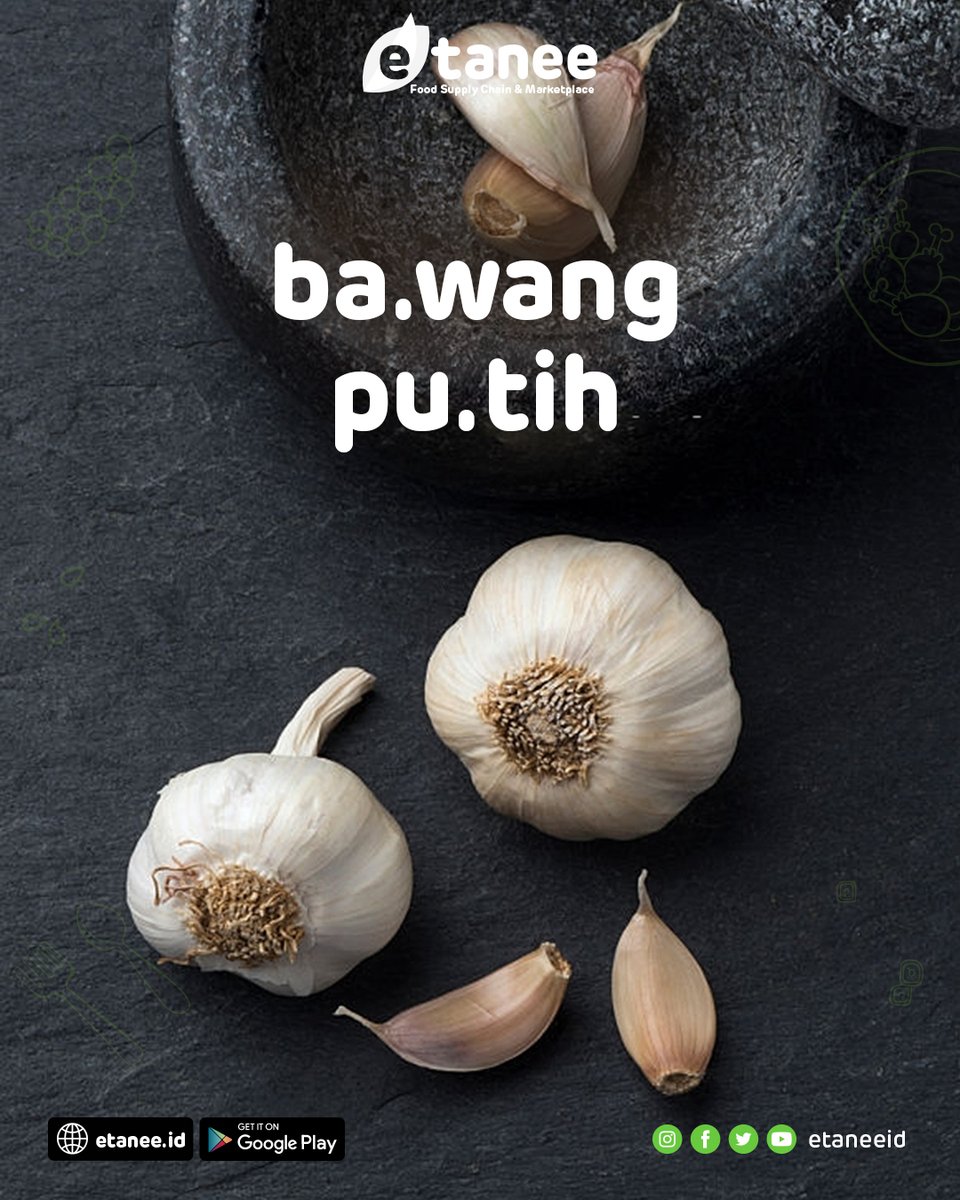 etaneeid's tweet photo. Bawang putih wajib tersedia di dapur tiap bunda di Indonesia. Masak tidak lengkap rasanya kalau tidak ada yg satu ini. 😀
⁠
Bawang putih berkualitas kini tersedia di https://t.co/KcXHnRmYL3 aja. Beli sekarang, pesanan akan diantar ke rumah kamu 😉⁠
⁠
#cobaajadulu 😀⁠ https://t.co/QChUJbBjdS