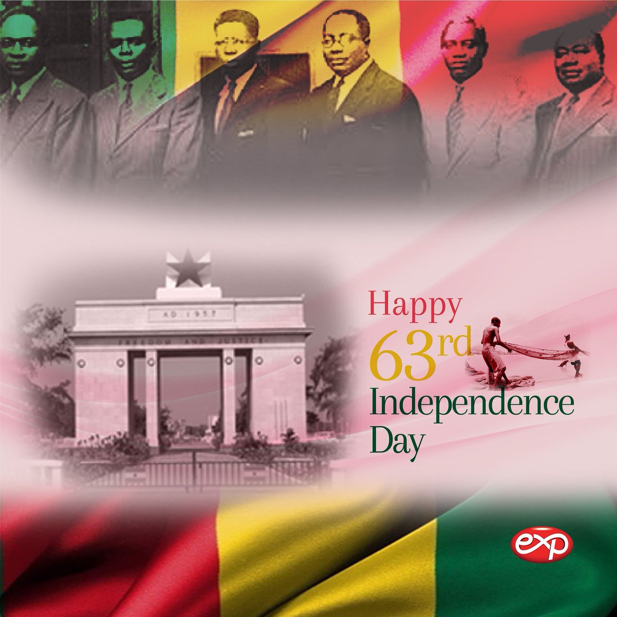 expghagency's tweet photo. We celebrate the bravery of our forefathers and the gift of freedom! Happy Independence Day 🇬🇭🇬🇭🇬🇭
.
.
.
#ExpGhana #ThinkExp #WeAreExp #BrandActivation #BrandExperiences #IndependenceDay https://t.co/68TS4izV3n