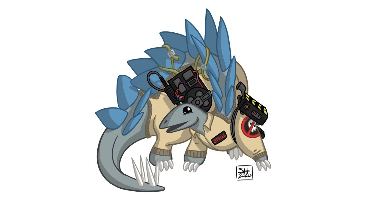 Dino_Timecop's tweet photo. Happy Friday! Here’s a ghost busting dinosaur for you #dinosaurs #dinosaur #ghostbusters https://t.co/gj9nHgVvEQ