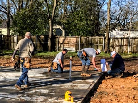 NETXHabitat's tweet photo. Just four days until we Blitz! This morning our fantastic Wednesday Crew & the ETBU Construction department is marking lines & completing the pre-cut for framing. Back at the office, the dedicated ReStore crew is loading all of the supplies to pre-stage at the site. #NETHFH https://t.co/SSjQJNKTM5