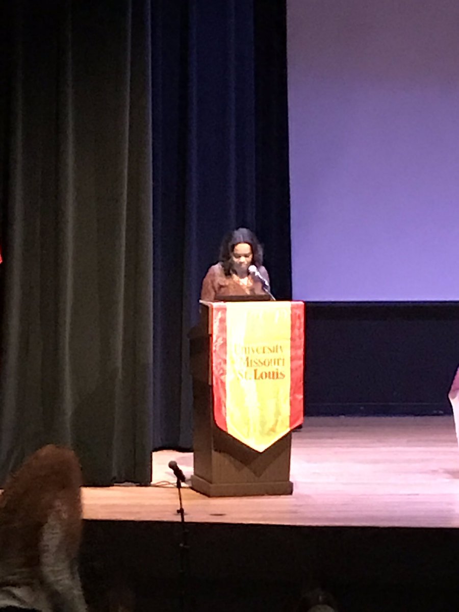 UMSLSocialWork's tweet photo. Thank you Bethany Johnson-Javois for some wonderful moderation of our Symposium and welcome our amazing panelists, Laura Berry, Michael-John Voss, Wesley Bell, Mikel Whittier! https://t.co/DQsXZFVT7a