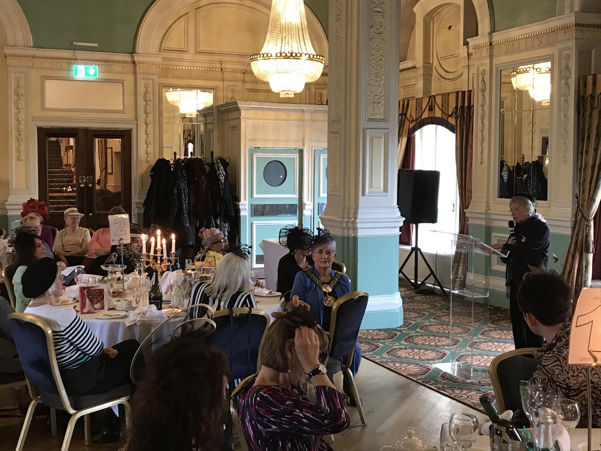 LordMayorBD's tweet photo. Many ‘Ladies with hats’ at the Lord Mayor’s Ladies Day’ event at the Midland Hotel https://t.co/YsjS8BhPf2