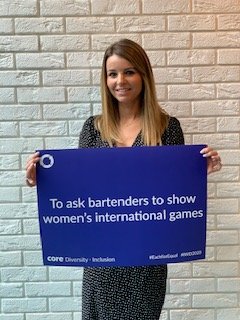 CoreSponsorship's tweet photo. Here are some of our personal pledges. As a business we pledge to provide our clients with a balanced slate of opportunities @20x20_ie #IWD2020 #ShowYourStripes https://t.co/WaW4sRAnXo
