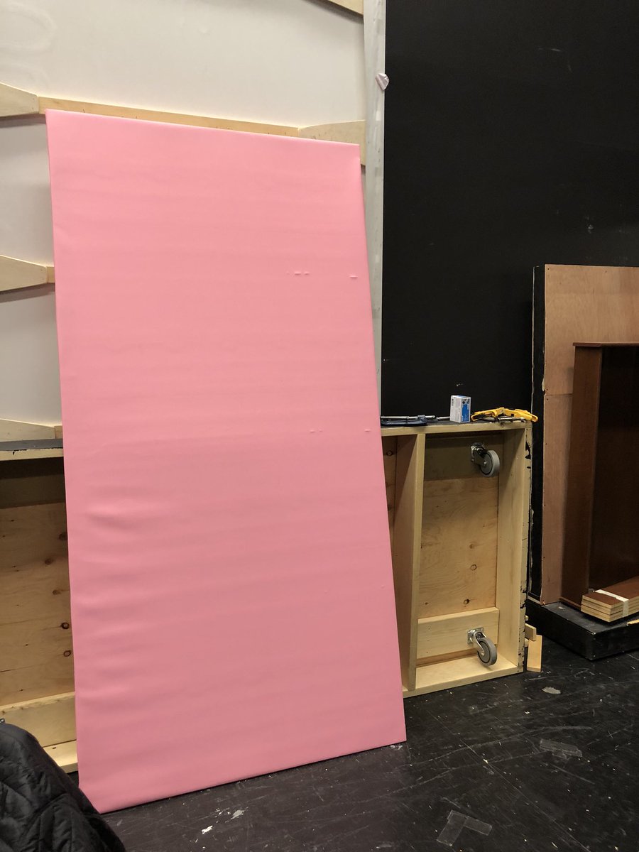 CpaPlayers's tweet photo. Students are hard at work building sets for Legally Blonde this week! Can you tell what Elle Woods favourite colour might be? @HRCEFineArts @CPAHighSchool https://t.co/kQAr3iaUML