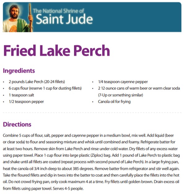 ShrineofStJude's tweet photo. On this second Friday of Lent, check out this great recipe for fried lake perch! Download more here: https://t.co/35Tod9ZBbG
-
#foodiefriday #lent #nomeat #food #foodie #fried #fish #perch #lakeperch #catholic #stjude #saintjude #ingredients #recipe #download #faith #devotion https://t.co/oWMbyX7Wur
