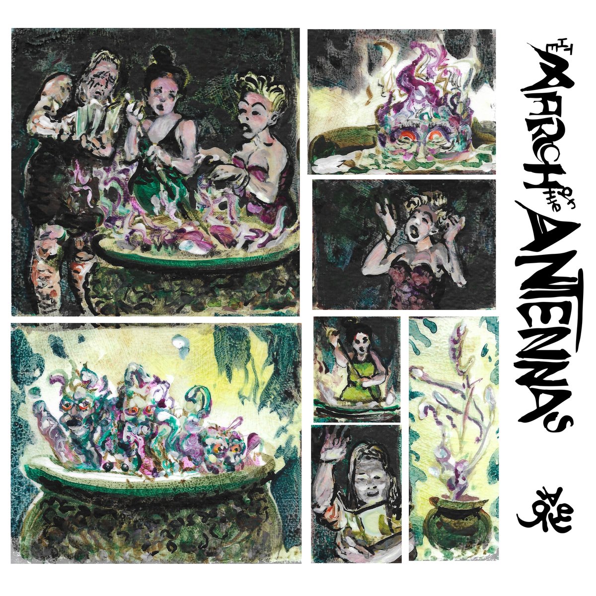 ReyArmenteros's tweet photo. MARCH OF THE ANTENNAS #acrylicpainting #acrylicdrawing #reyarmenteros #artistsontwitter #expressionism #abstractart #surrealart #webcomics #webcomic #webcomix #thoughtballoon #wordballoon #figuredrawing #witch #apparition #horror #grotesque #possessedby #cauldron #ghost #antenna https://t.co/VEawnvEdjp