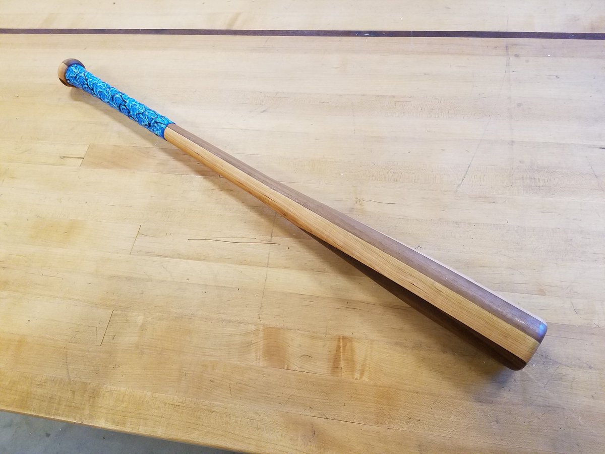 R7_Shop's tweet photo. My man Steve used the lathe to turn this really spiffy cherry and walnut baseball bat. The wrapped handle really finished it off. Great job!

@jeffprin1 https://t.co/jbJLNe29x0