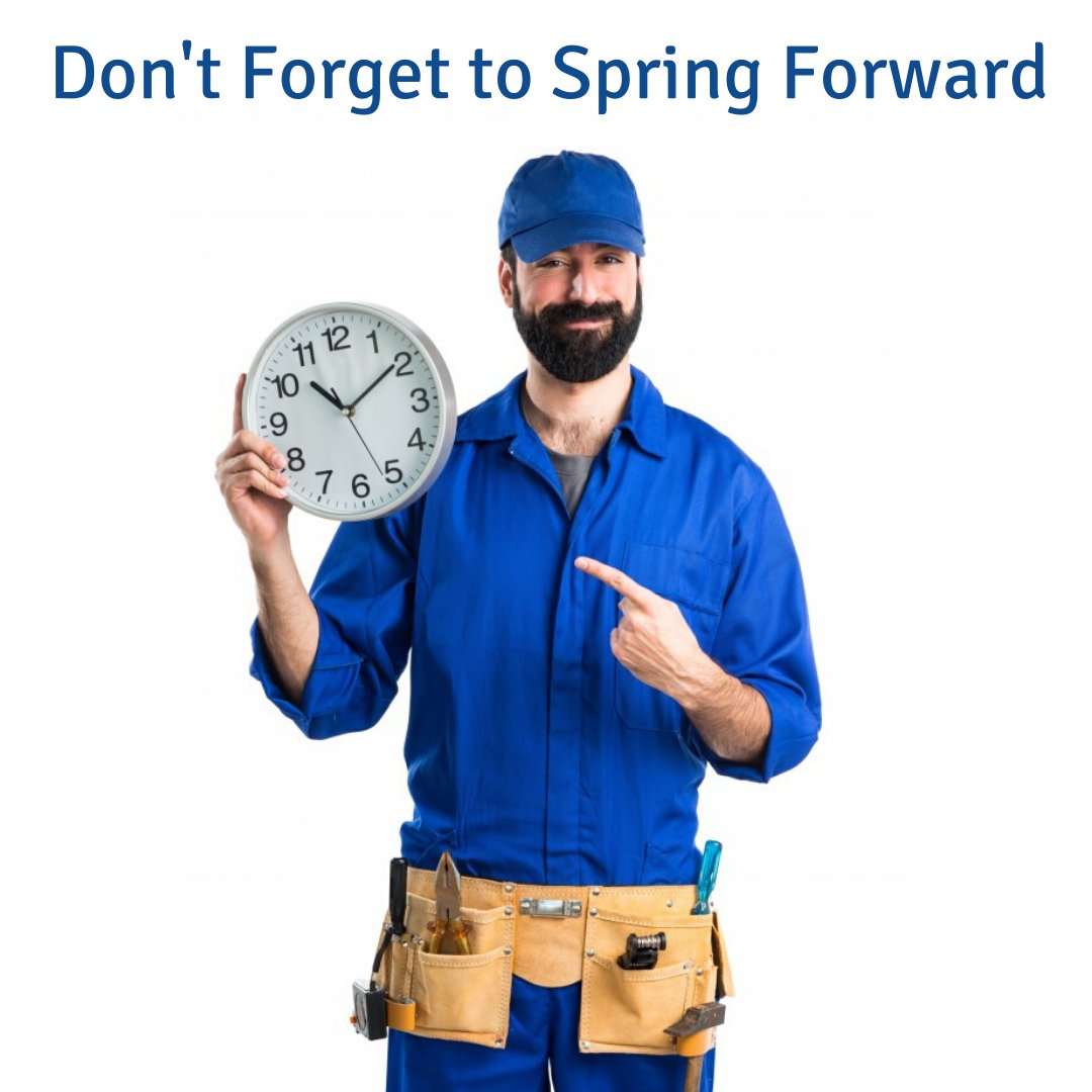 ManaxPlumbing's tweet photo. Remember to turn your clocks ahead this Sunday. 
#SpringForward #DaylightSavingsTime https://t.co/fy4j31GzBM
