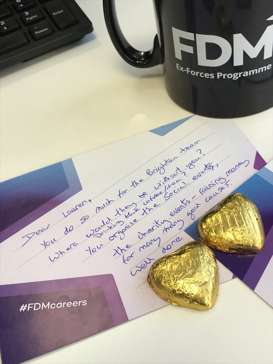 L_RBrighton's tweet photo. Thank you #Brighton office for my kind note and chocolate. #InternationalWomenDay2020 #togetHERwearestronger #FDMCareers https://t.co/L3cVInxUKk