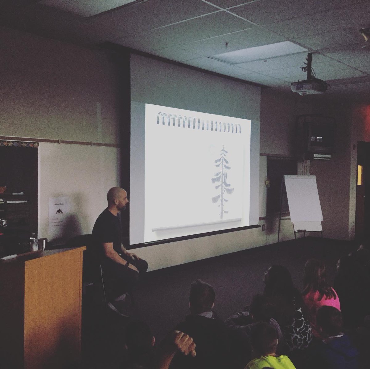 HSD_MES_Library's tweet photo. Students at Mountville Elementary had the opportunity to meet author and illustrator Peter Brown after spending two years reading about their robot friend, Roz. It was an unforgettable experience ๐ค #meslibrary #mespto @peterbrownstudio @hempfield https://t.co/1MP9nL4FoX