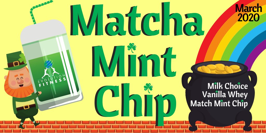 EvoFitNow's tweet photo. Matcha Mint Chip is back!! Stop in for your favorite shake of the month! MUCH healthier than the 'other' green March shake! 😋🥤
Less Calories...
Less Fat...
Less Carbs...
Less Sugar...
MORE Protein!! https://t.co/wq9ogtKu3p