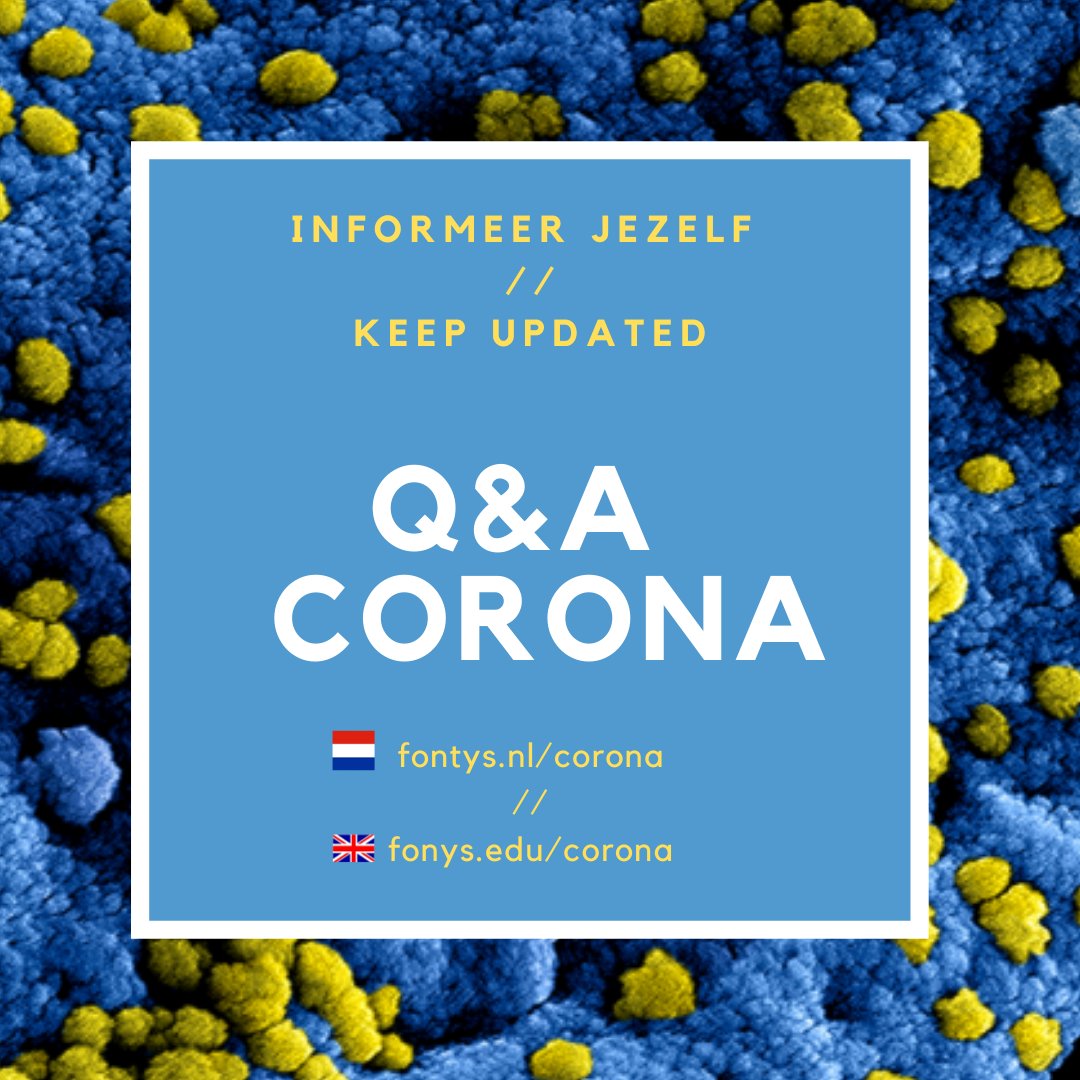 Er worden veel vragen gesteld over uitbraak coronavirus in relatie tot jou als student of medewerker. Je leest de antwoorden op onze Q&amp;A pagina: fontys.nl/nieuws/faqlijs…