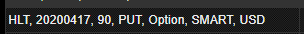 ShardiB2's tweet photo. Added PUTS on $HLT - Hilton.  30 P/E, no way to justify that for a hotel chain that is about to close half their locations.  SHORT.

Added the 90 puts for April below.  #hilton

#shorttravel https://t.co/eZrjvyvaJV