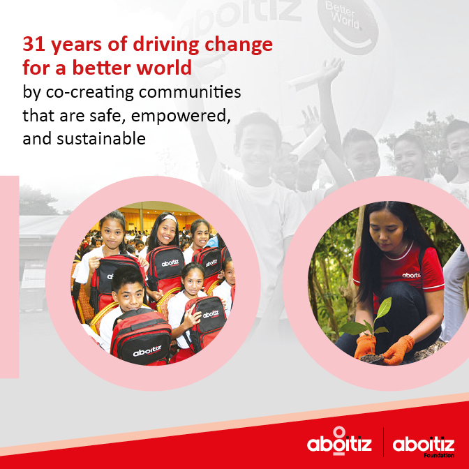 AboitizFDN's tweet photo. Since 1988, the Aboitiz Foundation has remained committed to helping and empowering people. Today, its strategies evolve from charitable acts to carefully-designed integrated projects  that uplift lives. 

#OneAboitiz #AdvancingBusinessAndCommunities https://t.co/RQNHK5MrRU