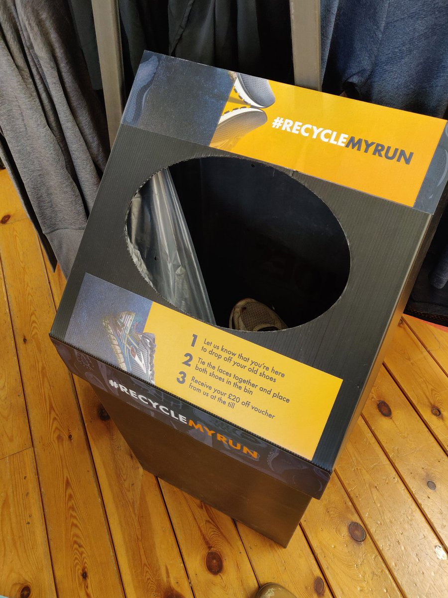 paulh66runs's tweet photo. 8 pairs of my old running shoes recycled @RunnersNeed Maidstone #recyclemyrun and £20 off a new pair of trail shoes. https://t.co/3u7WTeKuOO