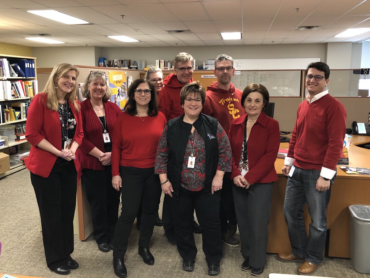KellyPickard3's tweet photo. @yorkoecta members at the CEC Curriculum Dept. Sporting their Red for Ed because we see first hand how #cutshurtkids by removing educational opportunities and programs. We are #oectastrong https://t.co/WX4Ctgn1fk