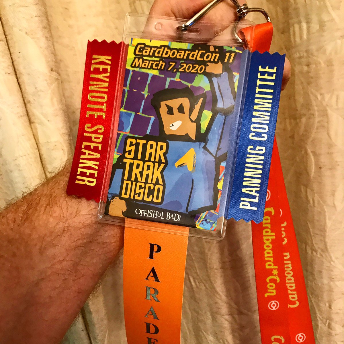CardboardCon's tweet photo. "Anybody remember where we parked the con??"
...
#badj #cardboardcon11 #cardboardcon2020 #boxplay #startrak #startrek #lanyard https://t.co/g8C1VqjNy1