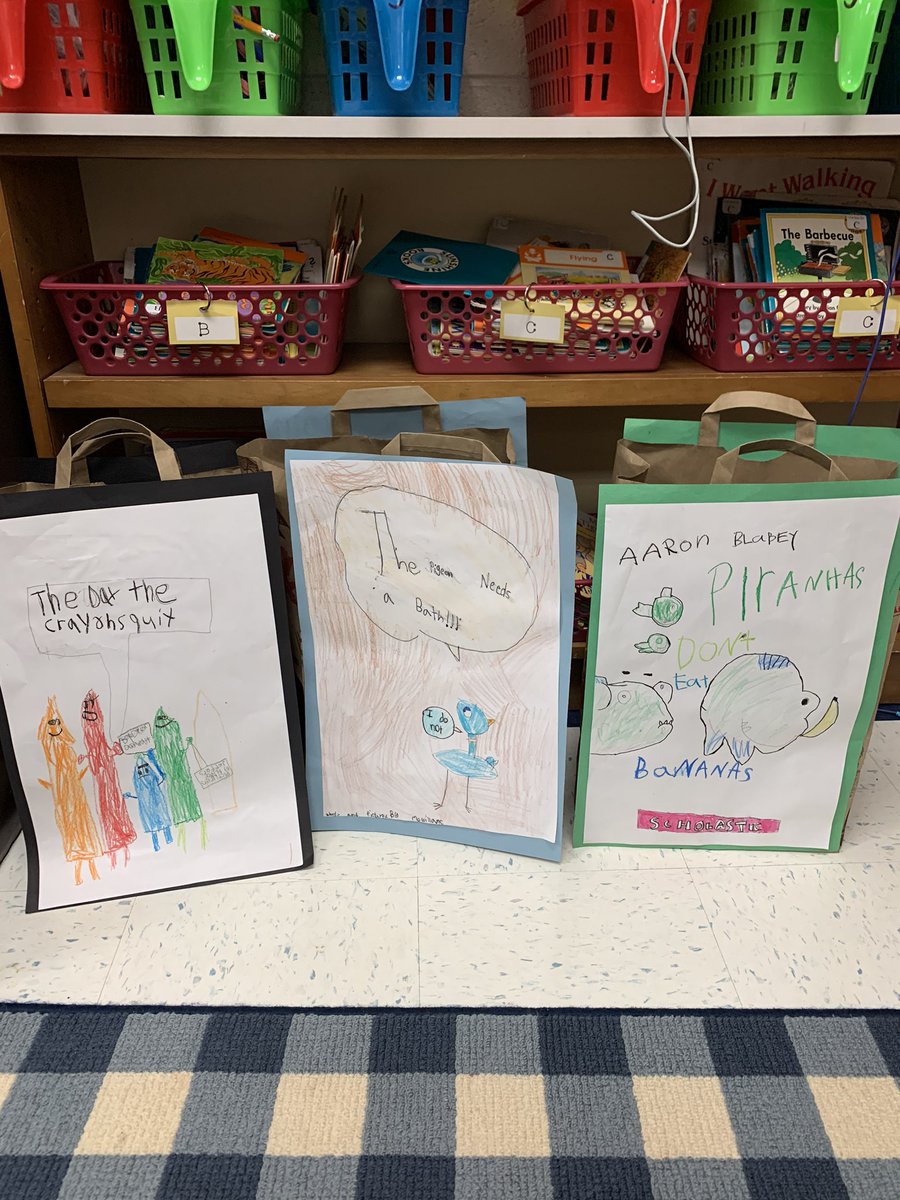 CubRunBarnes's tweet photo. What awesome projects created by our class! Students worker with a buddy to create a Book in a bag where they shared their favorite part and placed five items inside that helped tell the story! #readersareleaders https://t.co/ixGjgtO0Lk