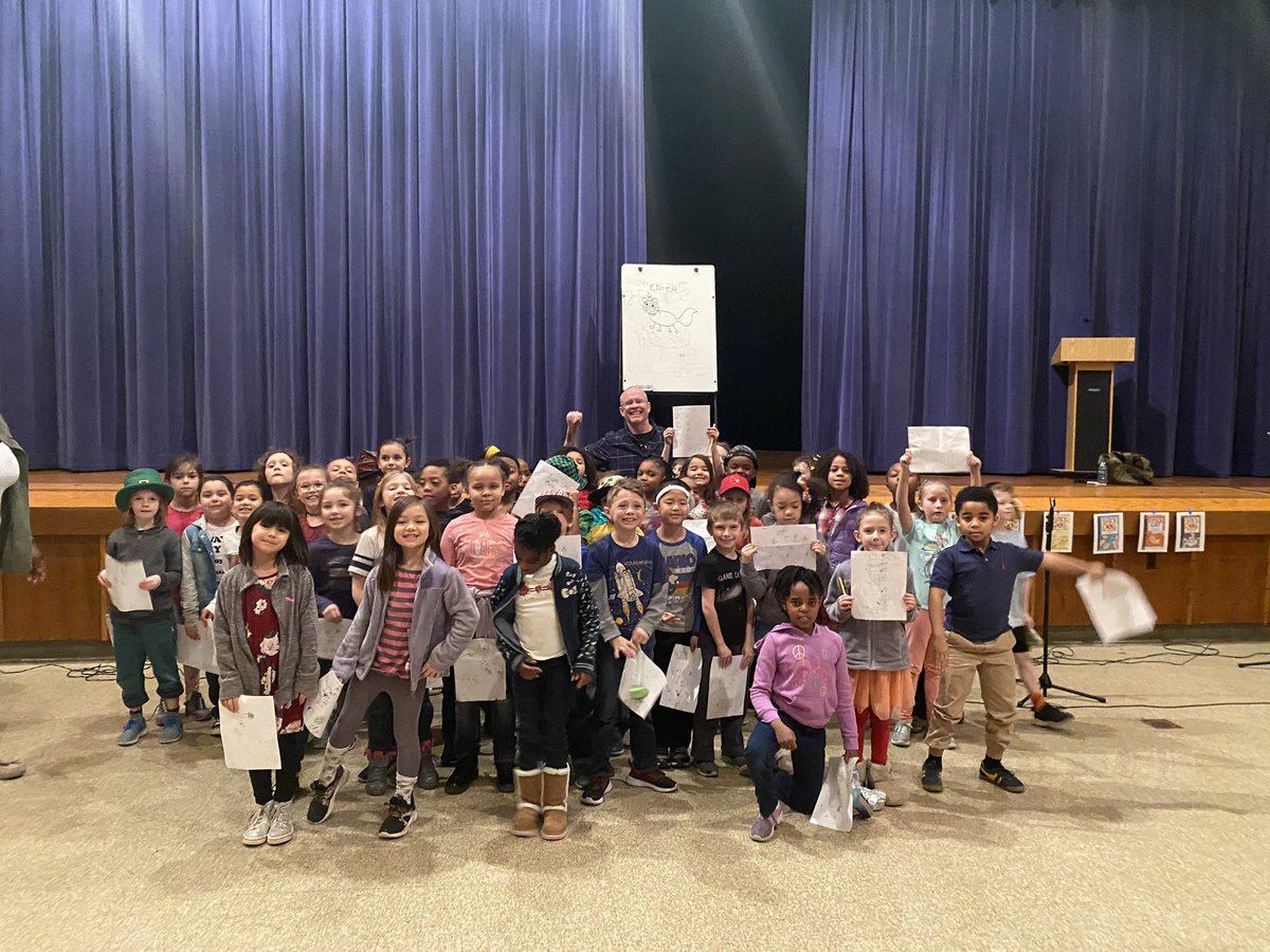 BrownSchoolLib's tweet photo. Yesterday we had the honor of working with #TomWatson, author of the series #StickDog and #StickCat! Thank you for inspiring our young authors and illustrators! @mybrownschool https://t.co/puwsuxCJ1Q