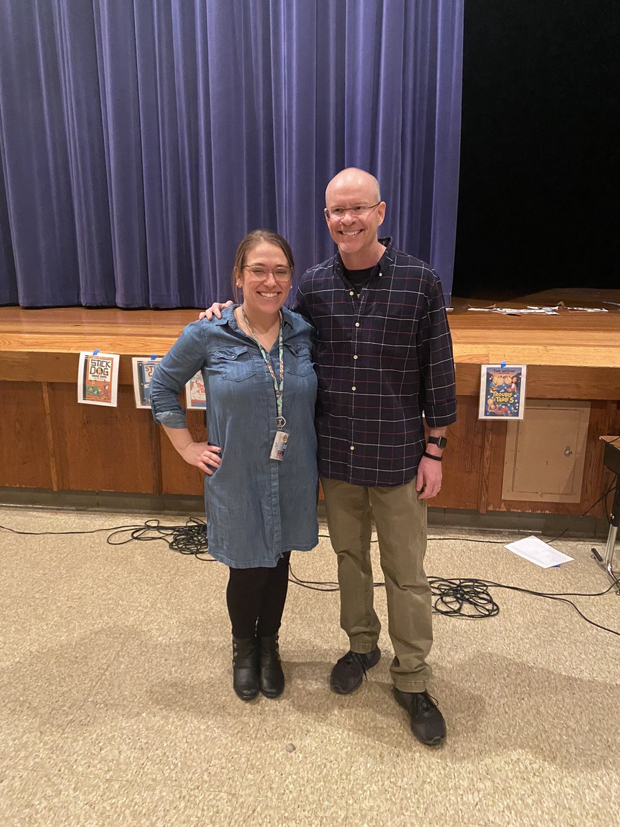 BrownSchoolLib's tweet photo. Yesterday we had the honor of working with #TomWatson, author of the series #StickDog and #StickCat! Thank you for inspiring our young authors and illustrators! @mybrownschool https://t.co/puwsuxCJ1Q