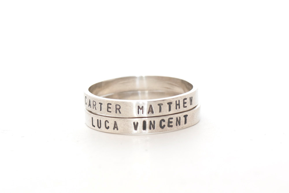 SilverSculptor's tweet photo. Personalized Name Stacking Ring, Stackable Mother's Ring, Custom Name Ring, Stacking Ring, Gift for New Moms, Mother's Day Gift https://t.co/Qpr6FQHP92 #SilverSculptor #DateRing https://t.co/ZYfyww88W6