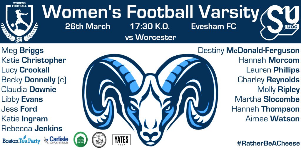 UOGWFootball's tweet photo. VARSITY TEAM ANNOUNCEMEN🧀💙

It’s almost that time of year again! Head over to the @yoursu website to get your tickets for the BIGGEST game of the year! #varsity #ratherbeacheese 🧀 https://t.co/ETU2HX5FLU