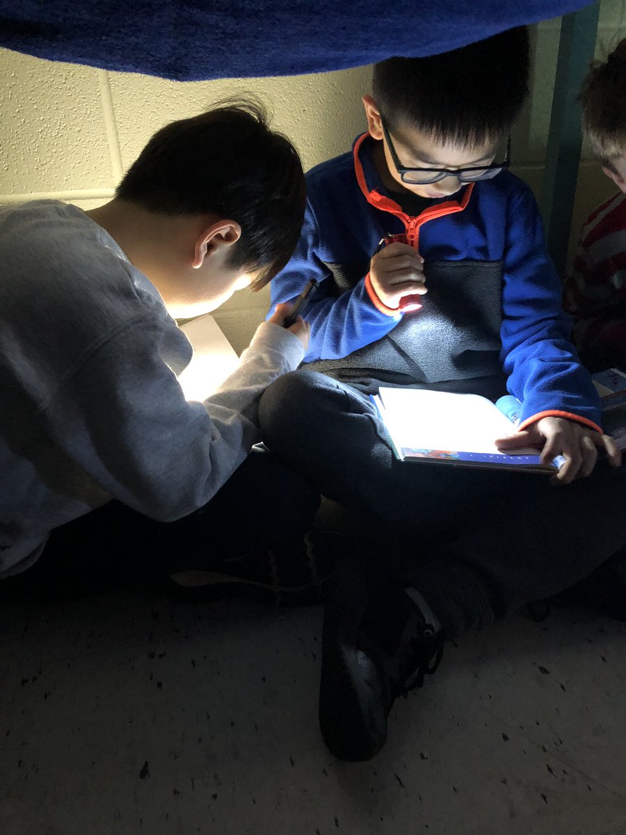 AlysonDurrett's tweet photo. Camp Read S’more- Students are enjoying some flashlight reading! @columbiaeschool #cesastros #gofourthCES https://t.co/yLan4nHZji