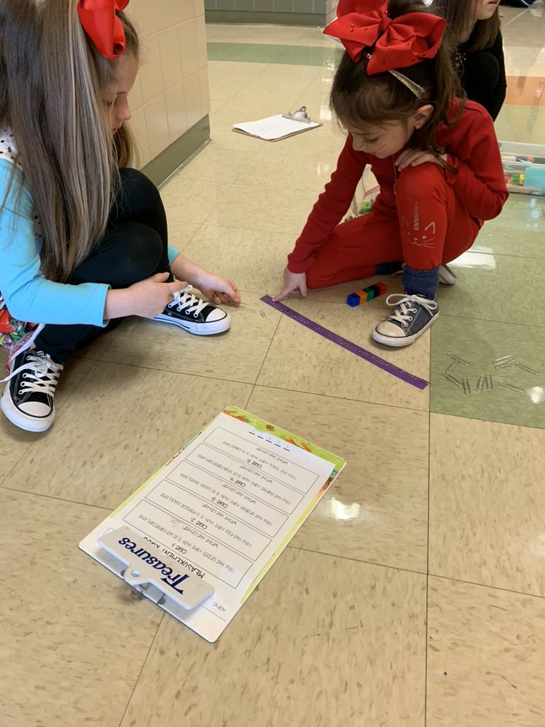 Mrschainnnnn's tweet photo. Today was The Great Measurment Race! And boy...what fun we had! Students had to read their clues, measure the line the correct way and unscramble a word to unlock their box for a prize! #cesleads #justkeepclimbing #alwaysfirst @KISDMathSquad @CaprockES https://t.co/Tb33nxqGhD