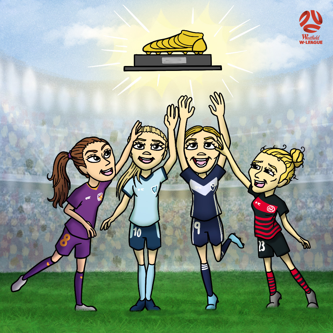 aleaguewomen's tweet photo. Four fantastic finishers. One Golden Boot. 🤩⠀
⠀
This season's #WLeague Golden Boot race ended in a stunning four-way tie between @MorganEAndrews, @remyysiemsen, @tatsdowie, and @khamilton17 🏁 Congratulations! https://t.co/CaNg6MWeXs