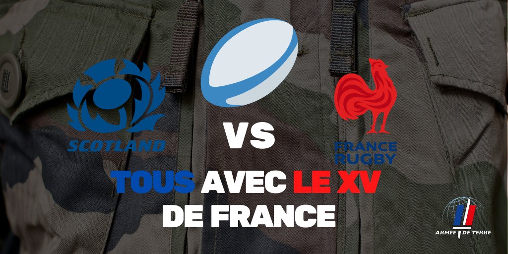 armeedeTerre's tweet image. L'@armeedeterre soutient le #XVdeFrance 🇫🇷 
En route vers la victoire 👊