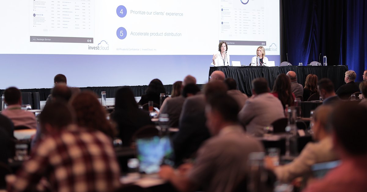 InvestCloud's tweet photo. "#Design and build for the client you want to have."
- Stephanie Leudke, Head of Private Wealth Management @NeubergerBerman
#ICCon2020 https://t.co/JKVugaRhEH