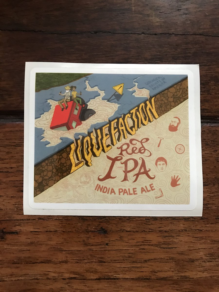 geosociety's tweet photo. @MonicaEGowan @timblor Indeed! Our friends at @LeftHandBrewing made #Liquefaction for #GSA2016. From the vault... https://t.co/pBeLiTdS5Q