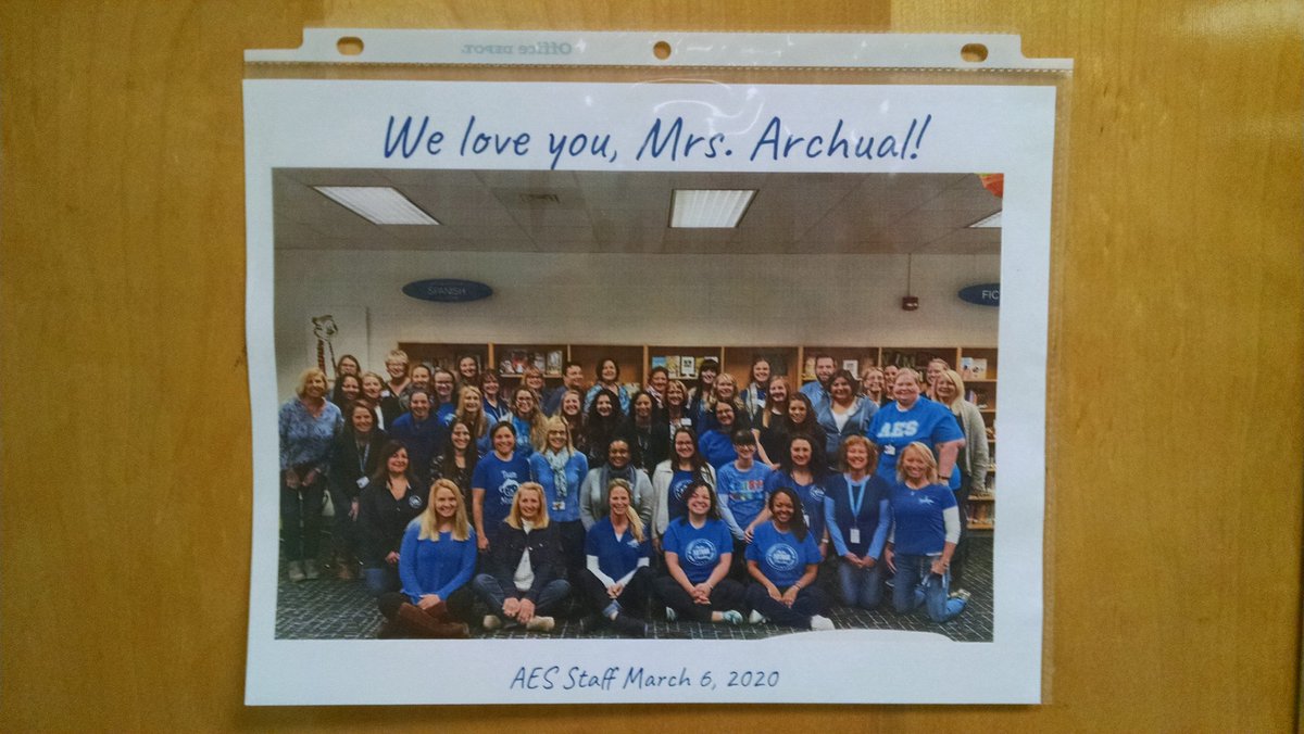 JenniferArchual's tweet photo. I can't put into words how grateful I am to have such a wonderful work family. #DressInBlueDay https://t.co/pxv5N02zUM