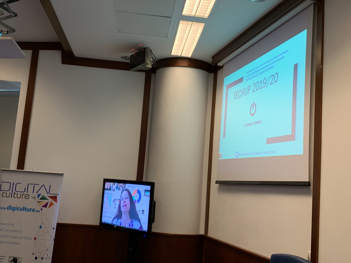 diando70's tweet photo. Alexandra Cristea @durham_uni on #TechUp project, about #IT training for disadvantaged  groups and women at @elearning_upt  @OEWeek #OEWeek #OEWeekTimisoara https://t.co/jpv3j5IgT8