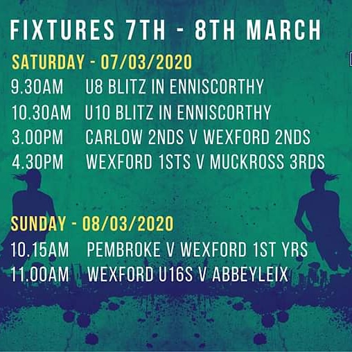 Good luck to all our players in action this weekend 🍀🏑🍀 @WexfordHockey @EnniscorthyHC @GoreyClub @carlowhockey @MuckrossHC @PWHC