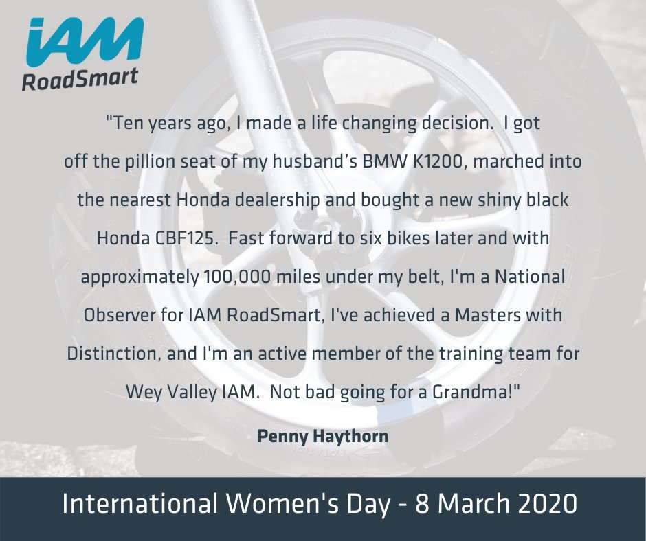 IAMRoadSmart's tweet photo. We love receiving your inspiring stories about how advanced driving or riding has changed your life. 

#EachForEqual #IWD2020 #InternationalWomenDay2020

https://t.co/cWow1mIW3i https://t.co/ajgR60AUwM