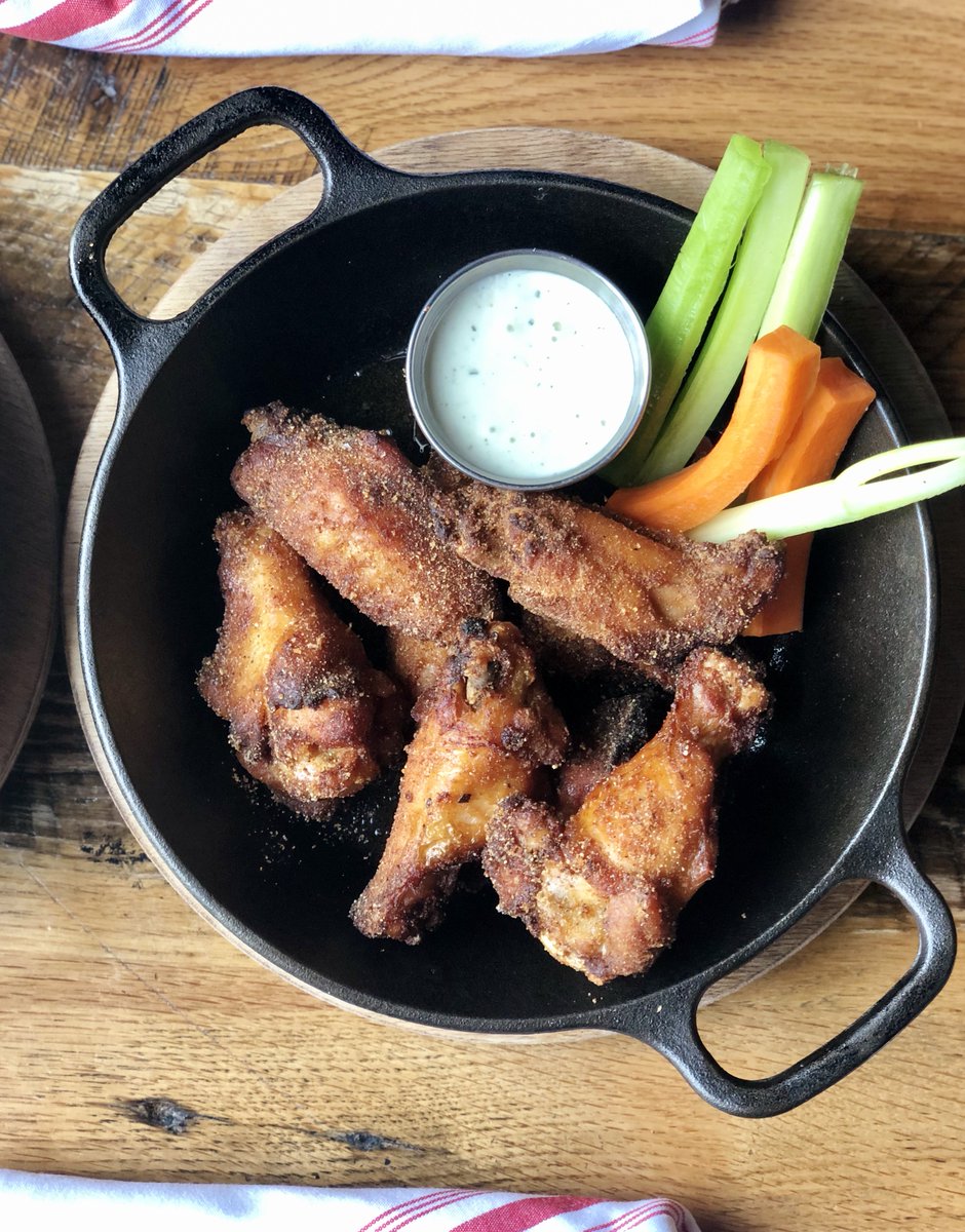 Blue-cheese ranch, the star of our ten-spice wings on National Ranch Dressing Day.