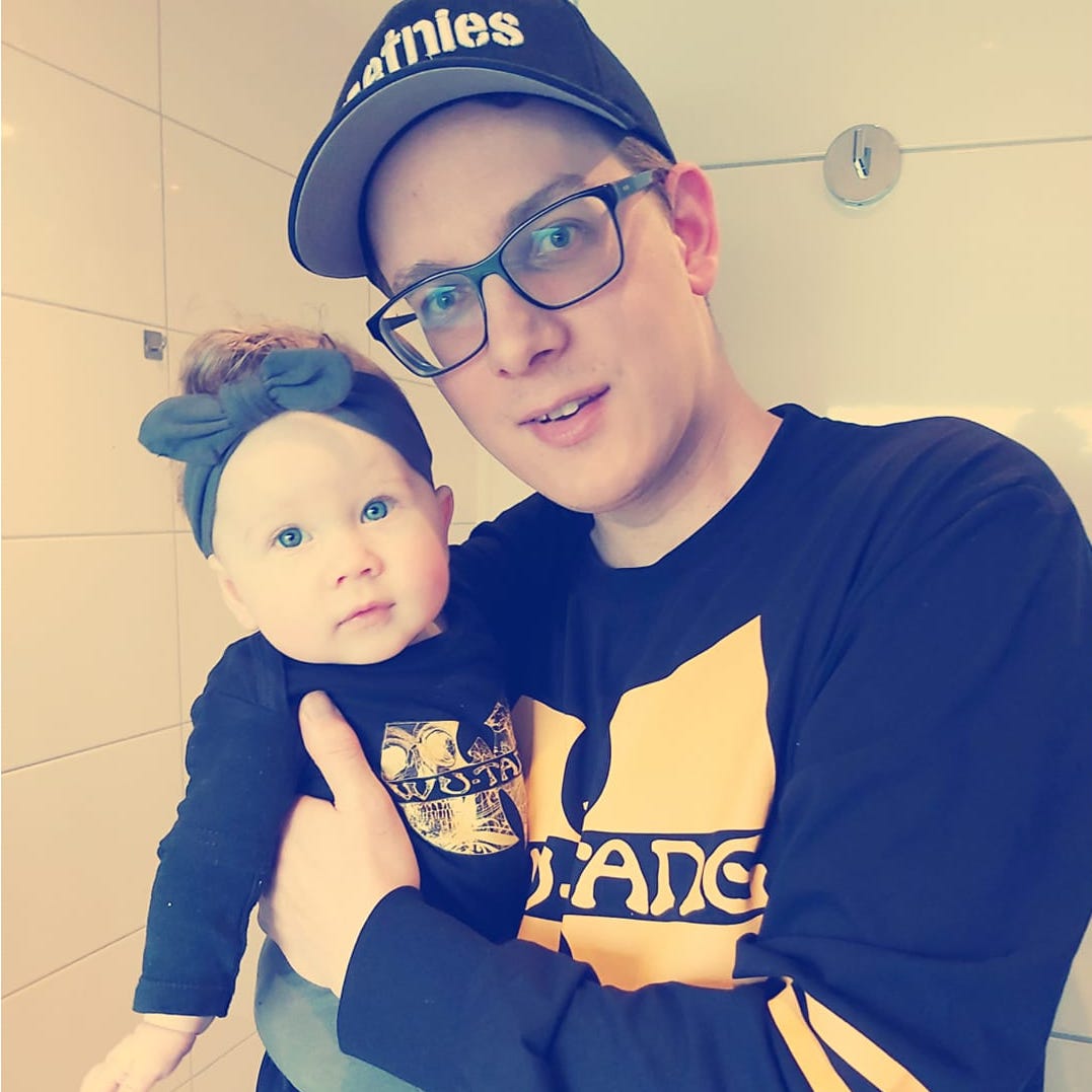 RZA's tweet photo. There is no better feeling than watching your child break into laughter. #WuTang is for the children. https://t.co/2dmSppMKTb